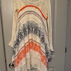 Anthropology Boho crochet/sweater dress